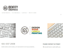 Tablet Screenshot of identitygraphics.ca